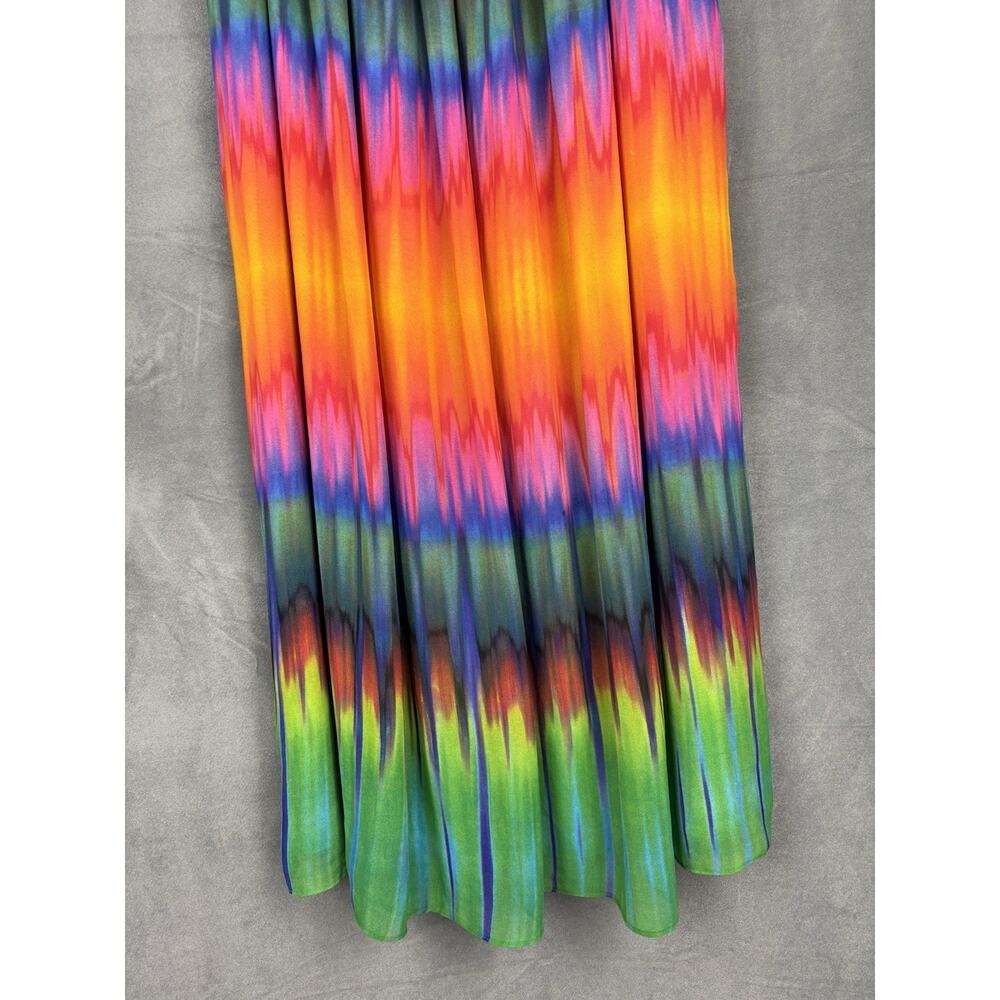 Vince Camuto Mirror Rainbow Maxi Skirt Size 2 Tie Dye Boho Festival - Picture 3 of 13
